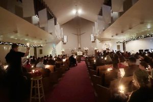 Our sanctuary is beautiful at Christmas!